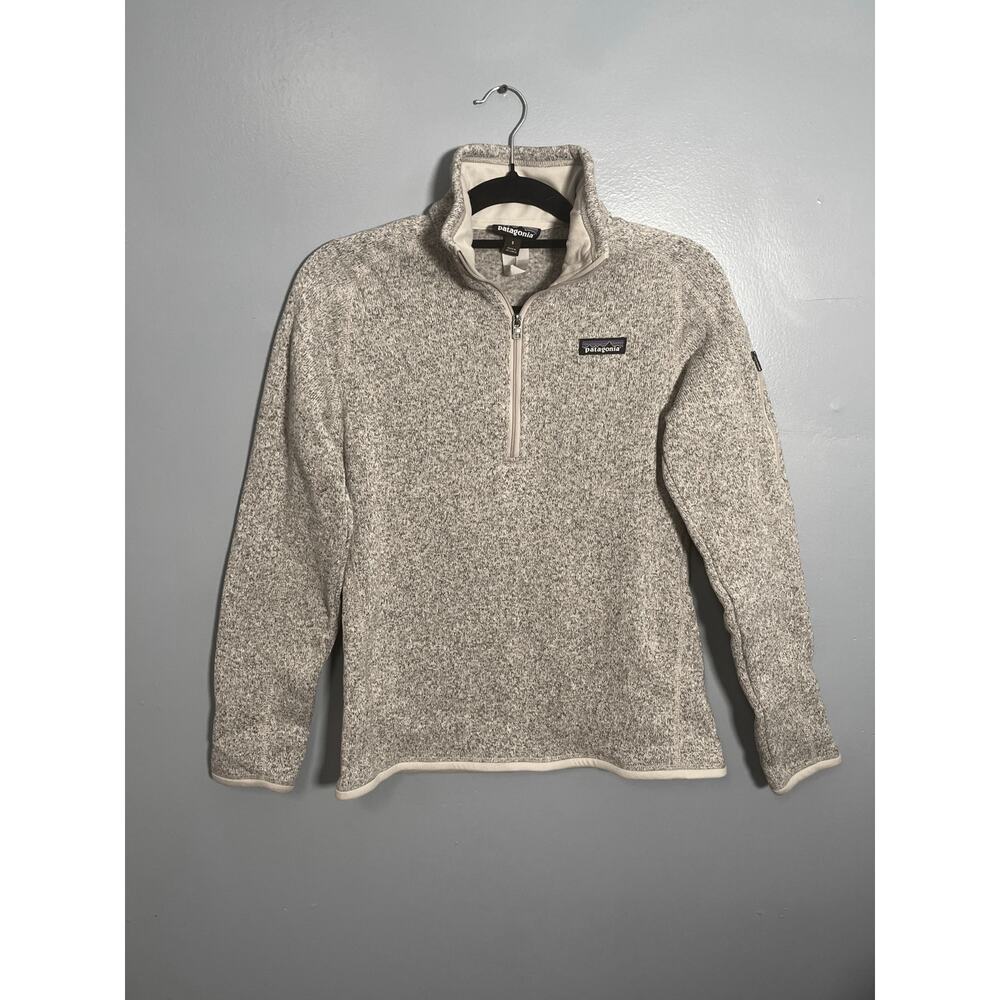 Patagonia Women’s Better Sweater 1/4 Zip Fleece Pullover Oatmeal Heather Small